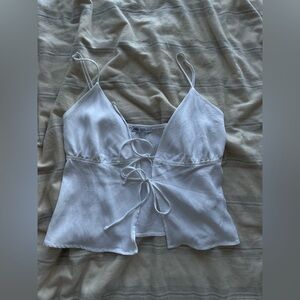 Zara - Satin effect top with bow